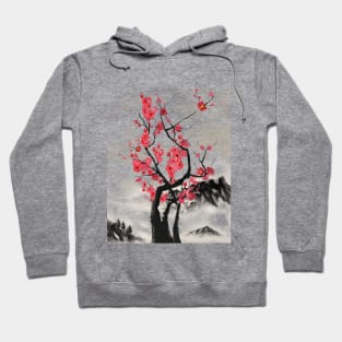 Cherry tree sumie Hoodie